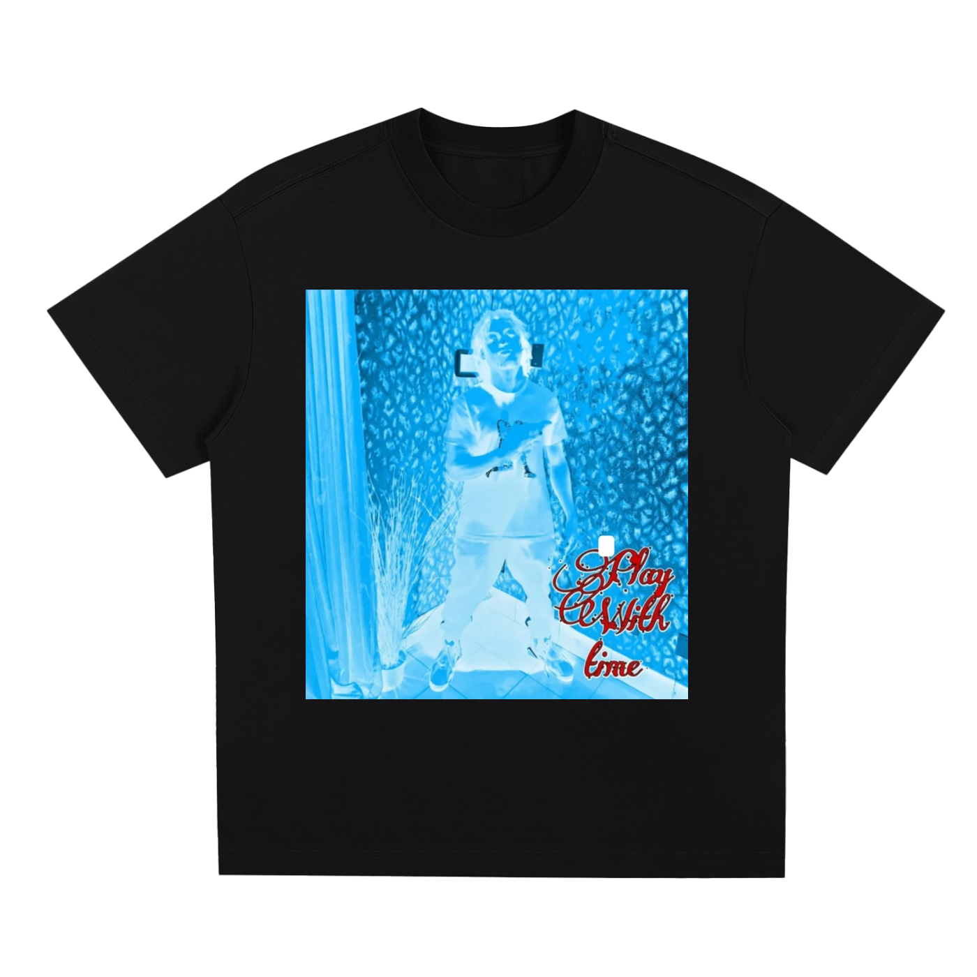 Plat with time T-Shirt Black